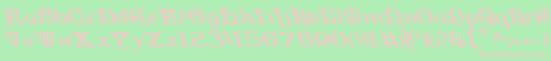 Queencountryl Font – Pink Fonts on Green Background