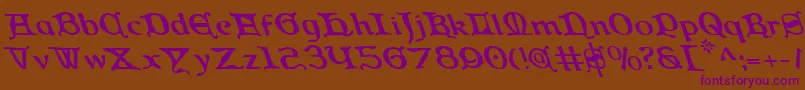 Queencountryl Font – Purple Fonts on Brown Background