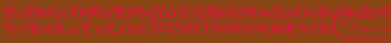 Queencountryl Font – Red Fonts on Brown Background