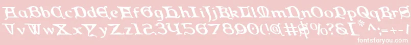 Queencountryl Font – White Fonts on Pink Background