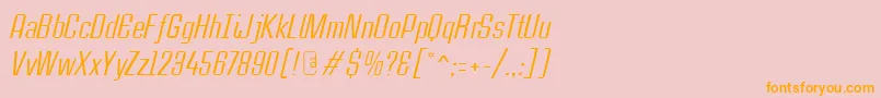 CasestudynooneLtItalic Font – Orange Fonts on Pink Background