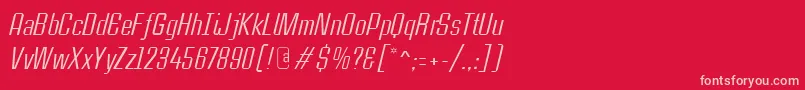 CasestudynooneLtItalic Font – Pink Fonts on Red Background