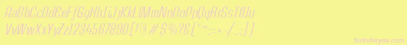 Шрифт CasestudynooneLtItalic – розовые шрифты на жёлтом фоне