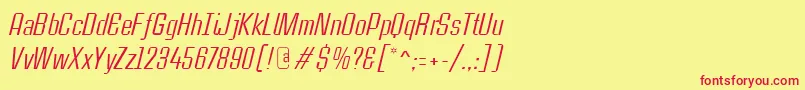 CasestudynooneLtItalic Font – Red Fonts on Yellow Background