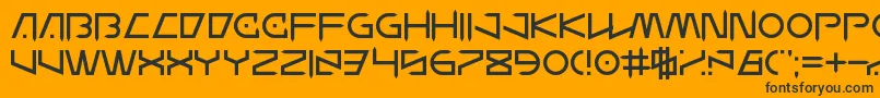 WanderZ Font – Black Fonts on Orange Background