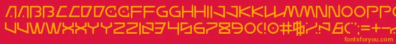 WanderZ Font – Orange Fonts on Red Background