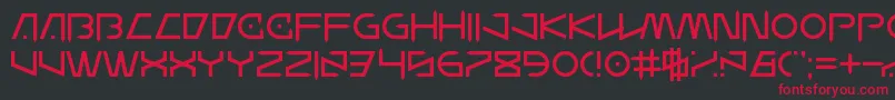 WanderZ Font – Red Fonts on Black Background