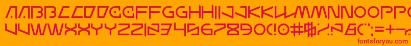 WanderZ-Schriftart – Rote Schriften auf orangefarbenem Hintergrund