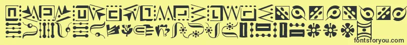 CaravanLhThree Font – Black Fonts on Yellow Background