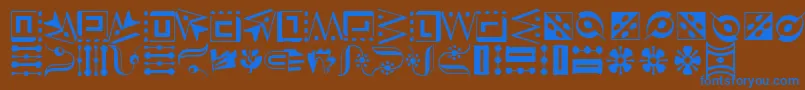 CaravanLhThree Font – Blue Fonts on Brown Background
