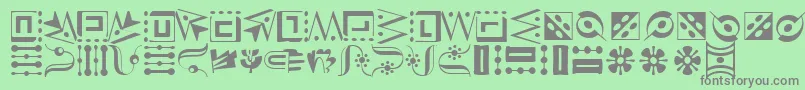 CaravanLhThree Font – Gray Fonts on Green Background