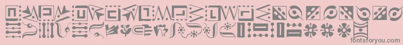 CaravanLhThree Font – Gray Fonts on Pink Background