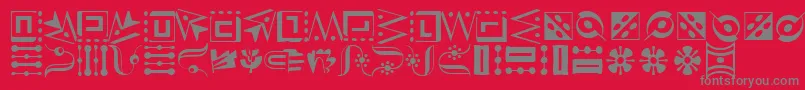 CaravanLhThree Font – Gray Fonts on Red Background