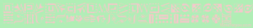 CaravanLhThree Font – Pink Fonts on Green Background