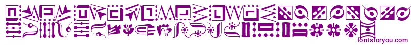 CaravanLhThree Font – Purple Fonts on White Background