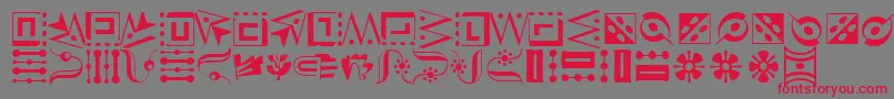 fuente CaravanLhThree – Fuentes Rojas Sobre Fondo Gris