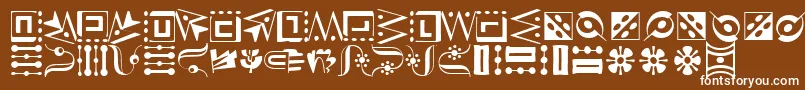Шрифт CaravanLhThree – белые шрифты на коричневом фоне