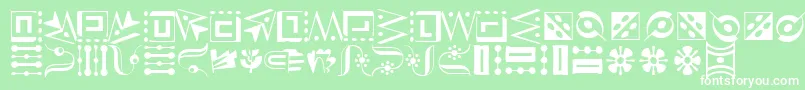 CaravanLhThree Font – White Fonts on Green Background
