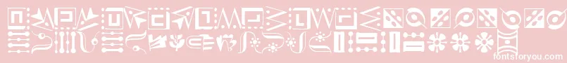 CaravanLhThree Font – White Fonts on Pink Background