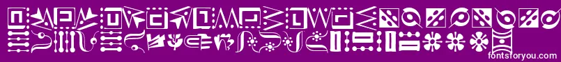 CaravanLhThree Font – White Fonts on Purple Background
