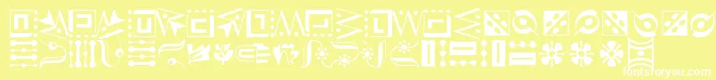 CaravanLhThree Font – White Fonts on Yellow Background