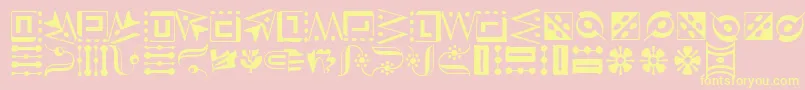 CaravanLhThree Font – Yellow Fonts on Pink Background