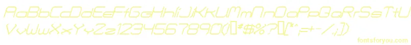 フォントFontmakersChoiceItalic – 黄色のフォント