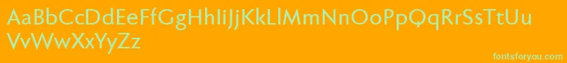 Fabersanspro65reduced Font – Green Fonts on Orange Background