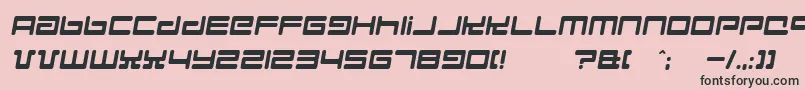 フォントHyperspeed – ピンクの背景に黒い文字