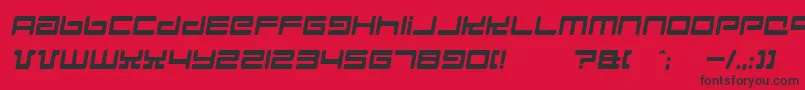 Hyperspeed Font – Black Fonts on Red Background