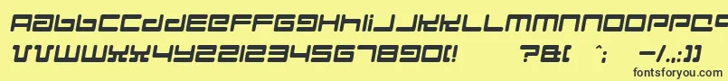 Hyperspeed Font – Black Fonts on Yellow Background