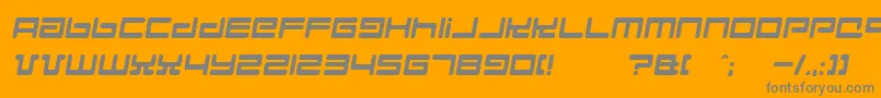 Hyperspeed Font – Gray Fonts on Orange Background