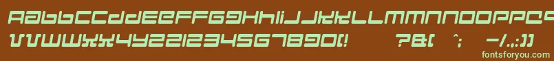 Hyperspeed Font – Green Fonts on Brown Background