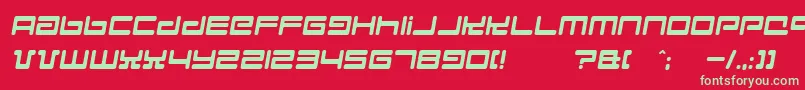 Hyperspeed Font – Green Fonts on Red Background