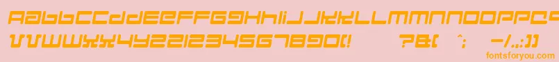 Hyperspeed Font – Orange Fonts on Pink Background