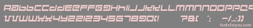 Hyperspeed-Schriftart – Rosa Schriften auf grauem Hintergrund