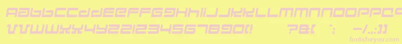 Hyperspeed Font – Pink Fonts on Yellow Background