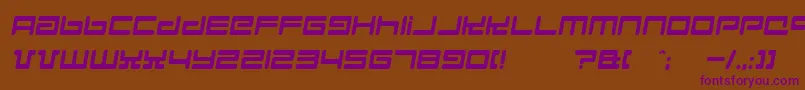Hyperspeed Font – Purple Fonts on Brown Background