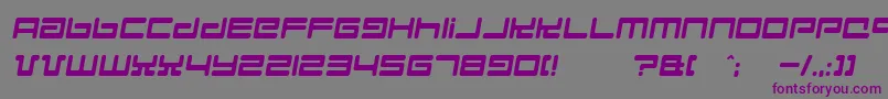 Hyperspeed Font – Purple Fonts on Gray Background