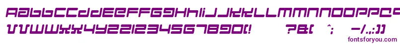 Hyperspeed Font – Purple Fonts on White Background