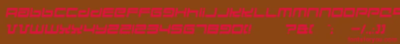 Hyperspeed Font – Red Fonts on Brown Background