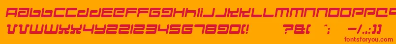 Hyperspeed Font – Red Fonts on Orange Background
