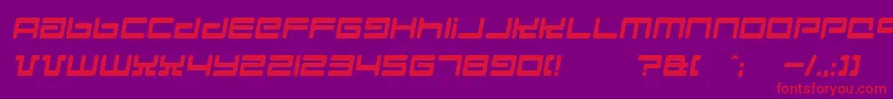 フォントHyperspeed – 紫の背景に赤い文字