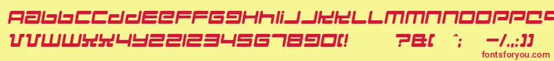 Hyperspeed Font – Red Fonts on Yellow Background