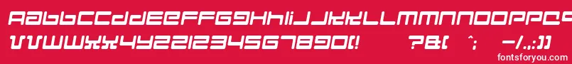 Hyperspeed Font – White Fonts on Red Background