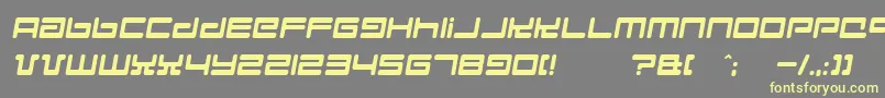 Hyperspeed Font – Yellow Fonts on Gray Background