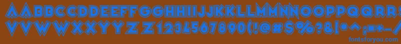 VarietРІColege Font – Blue Fonts on Brown Background