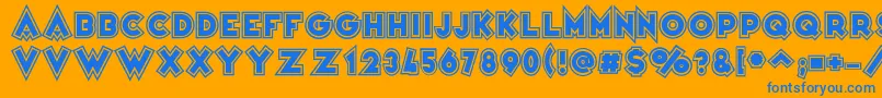 VarietРІColege Font – Blue Fonts on Orange Background