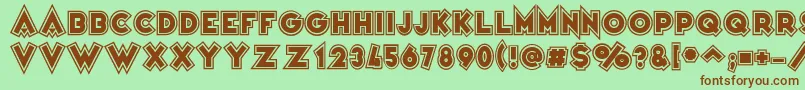 VarietРІColege Font – Brown Fonts on Green Background