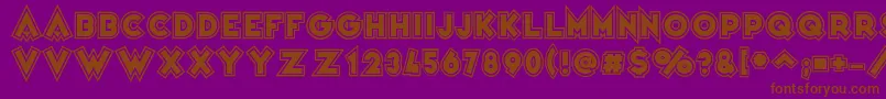 VarietРІColege Font – Brown Fonts on Purple Background